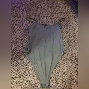 Green Spaghetti Strap Body Suit